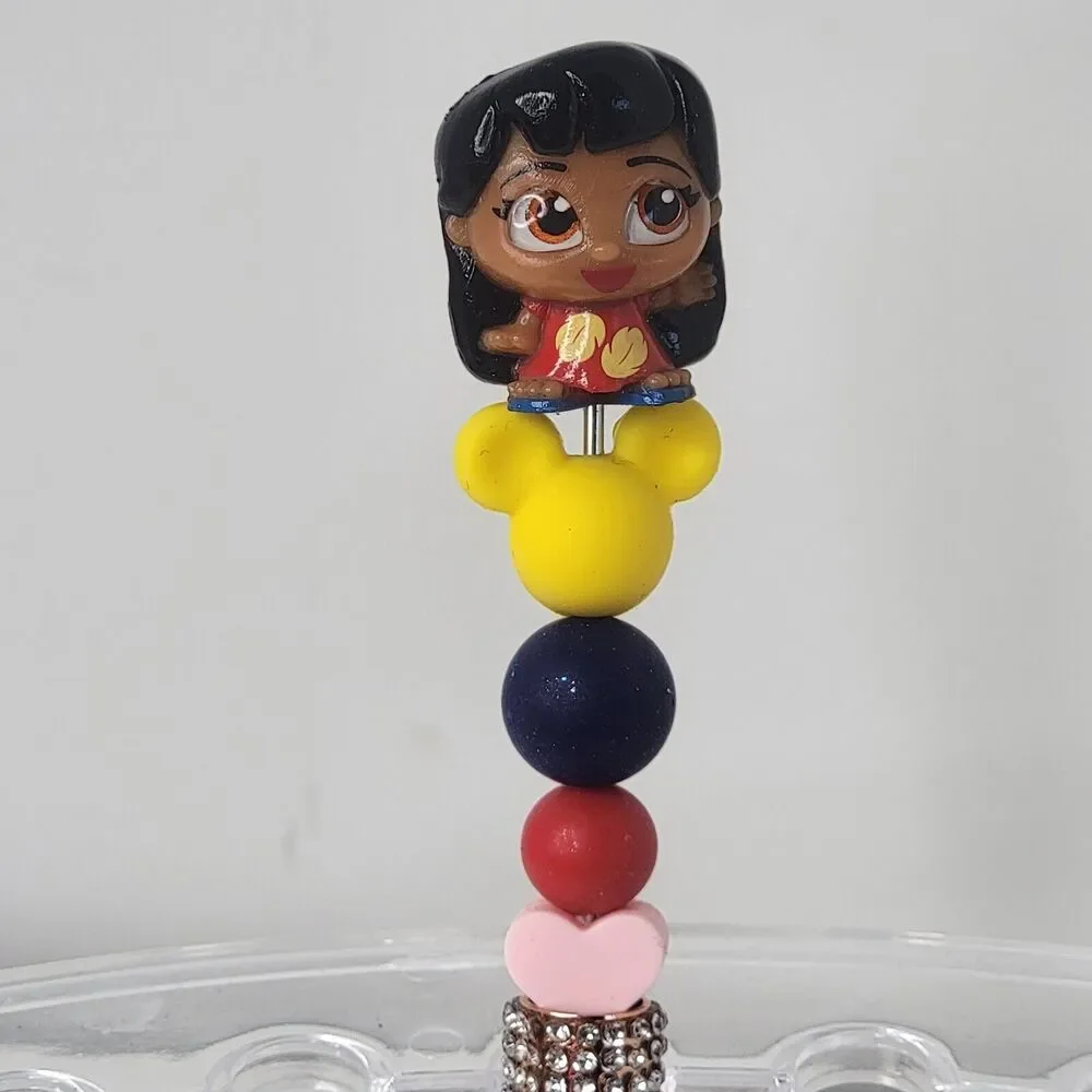 Disney Doorables Beaded Pen Lilo from Lilo and Stitch Hawaiian